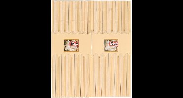 Excellent Houseware Sushi eetstokjes/chopsticks - 36x paar - bamboe hout naturel - Chinees/japans