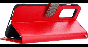 LuxeBass Boekhoesje geschikt voor iPhone 13 - Rood - telefoonhoes - gsm hoes - telefoonhoesjes