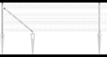 vidaXL - Hekpaal. - Zilverkleurig