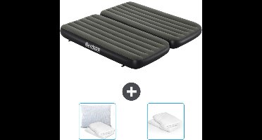 Bestway luchtbed - 3-in-1 - 1-Persoons - 2-Persoons - 99 x 188 x 25 cm - Groen - Inclusief Kussen en Kussenbeschermer