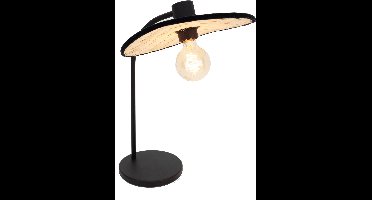 EGLO Marywell Tafellamp - E27 - 46,5 cm - Zwart/Bruin - Hout