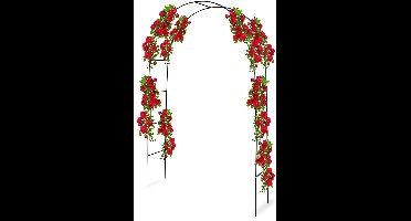 Kinzo Rozenboog Metaal 240 x 140 cm - Rozen Plantensteun voor Klimplanten - Tuinboog en Plantenklimrek - Klimplantgeleider