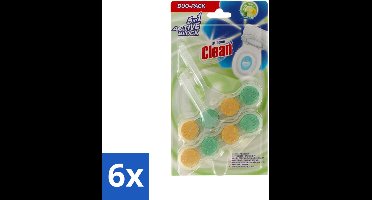 At Home - Clean - Toiletblok - 5in1 Active - Citrus Power - Neutraliseert & Reinigt - 2 Blokken - Voordeelverpakking - 6 stuks