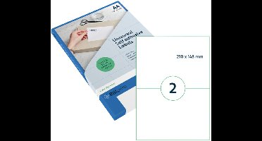 Etiket rillprint 210x148mm mat transparant 50st
