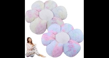 Boraboi ® Bloemvormige Pluche Kussenset van 2 Stuks voor Stijlvolle Decoratie