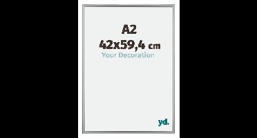 Your Decoration - Fotolijst A2 42x59,4 cm - Kunststof - Zilver - Bordeaux