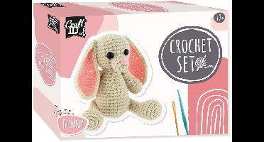 Craft ID Starters Haakpakket Konijntje | amigurumi haken nederlands | Haakpakketten knuffels | Geschikt voor 12 jaar en ouder | Haakpakketten voor volwassenen