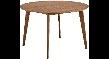 Giga Living Ronde Eettafel Levi - Ø120x76cm - Walnoot Fineer - Rechte Poot - 2-4 Personen