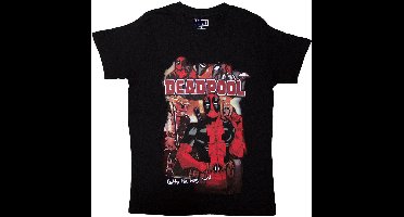 Marvel Deadpool - Outta The Way Nerd Heren Tshirt - M - Zwart
