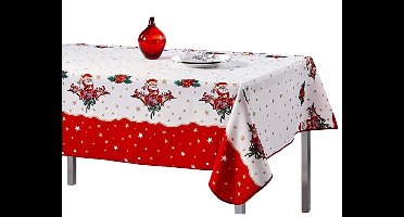 Kersttafelkleed met kerstman- of klokmotief - Vlekbestendig - Rond of rechthoekig