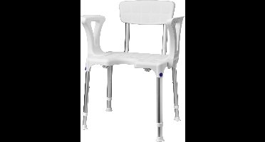 Intersteel SecuCare Douchestoel Quattro met uitsparing incl rug en arm