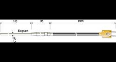 B + B Thermo-Technik 0625 1429-11 Dompelsensor -100 tot +1000 °C Sensortype K