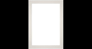 Passe-Partout Fotomaat 10x15 cm - Lijstmaat 20x28 cm - Lichtgrijs - Museumkarton - Fotolijst niet inbegrepen
