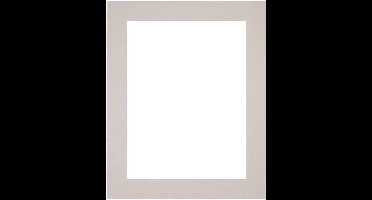 Passe-Partout Fotomaat 15x20 cm - Lijstmaat 25x30 cm - Grijs Graniet - Museumkarton - Fotolijst niet inbegrepen