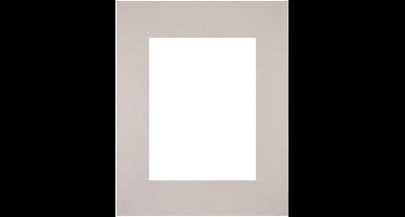 Passe-Partout Fotomaat 15x20 cm - Lijstmaat 24x30 cm - Grijs Graniet - Museumkarton - Fotolijst niet inbegrepen
