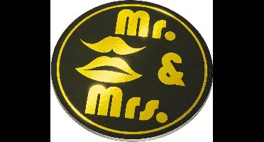 Glossy coasters - Mr. & Mrs.