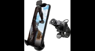 OptiLine Telefoonhouder Fiets - Telefoonhouder Motor - Universeel - 360 Graden Draaibaar - Duolock
