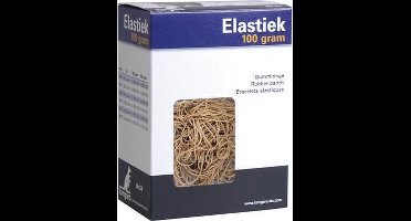 Kangaro elastiek - nr. 20 - 90 x 1,5 mm - 100 gram - naturel - K-5009-100
