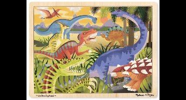 Melissa & Doug houten puzzel Dinosaurussen - 24 stukjs