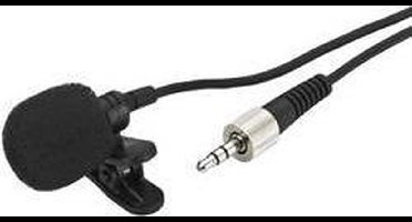 Monacor ECM-821LT Spraakmicrofoon Dasspeld Zendmethode:Kabelgebonden Incl. windkap Microfoon (3.5 mm jackplug), Microfo