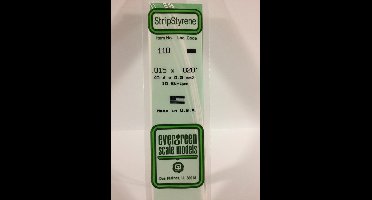 Evergreen Modelbouwdecoratie - 110 Strip 0,4mmX0,5mmX35cm - 10 stuks Styreen