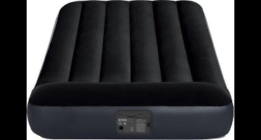 Intex 64146 Pillow Rest Classic Twin Luchtbed + Pomp 99x191x25 cm Zwart