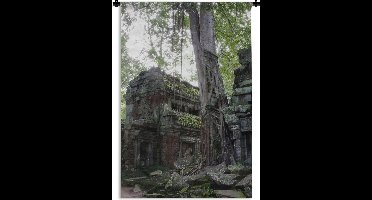 Wandkleed Verlaten gebouwen - Verlaten tempel in Cambodja Wandkleed katoen 90x135 cm - Wandtapijt met foto