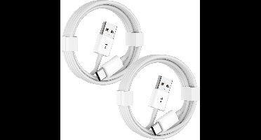 USB A naar USB C Kabel - 3 Meter Oplaadkabel 2x - Wit