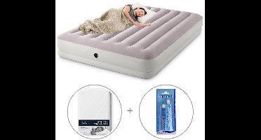Intex Prestige Mid-Rise | Tweepersoons | 203 x 152 x 30 cm | Inclusief bijpassend hoeslaken + reparatiekit