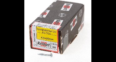 Kelfort Spaanplaatschroef cilinderkop verzinkt pozidriv voldraad 4x25mm (per 200 stuks)