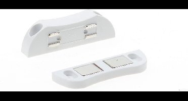 DX - Magneetsnapper - opschroevend - 6 kg - verende onderplaat - slagvaste kunststof - wit