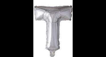 Wefiesta Folieballon Letter T 41 Cm Zilver