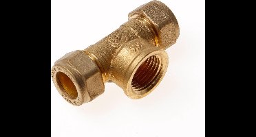 T-koppeling knel 15 x 1/2" binnendraads x knel 15mm