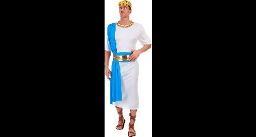 Vegaoo - Blauwe Griekse keizer kostuum voor mannen