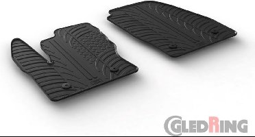 Gledring Rubbermatten passend voor Ford Transit Connect Furgon 2016- (G profiel 2-delig + montageclips)