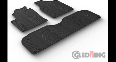 Gledring Rubbermatten passend voor Volkswagen Sharen & Seat Alhambra 1996-2010 (T profiel 5-delig + montageclips)