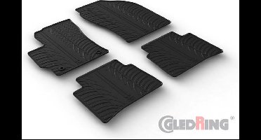 Gledring Rubbermatten passend voor Toyota Corolla Sedan Hybrid 12/2018- (T profiel 4-delig + montageclips)