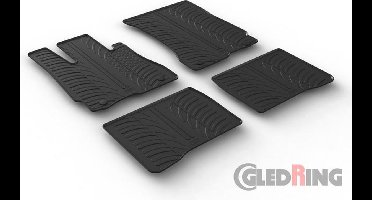 Gledring Rubbermatten passend voor Mercedes S-Klasse W221 2005-2013 (T profiel 4-delig + montageclips)