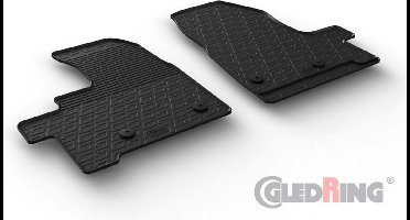 Gledring Rubbermatten passend voor Ford Transit Custom Furgon/Kombi Furgon/Kombi 2018- (Automaat) (G profiel 2-delig + montageclips)