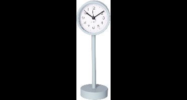 Gerimport Tafelklok - staand - metaal - grijs - 22 cm- kinderkamer klokje