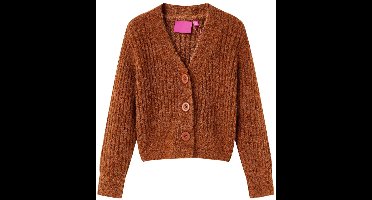 vidaXL - Kindervest - gebreid - 116 - cognackleurig