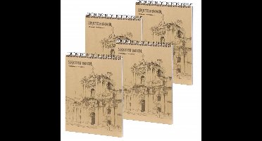 Dreamnotes D5051-P4 4 Stuks A4 schetsboeken Wondervol 30 x 22 cm. 50 p