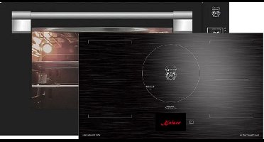 Kaiser Inbouwoven EH 9309, met enkele telescoopgeleider, inbouwoven 90 cm 105L+KCT 9140 FI inductiekookplaat 90 cm