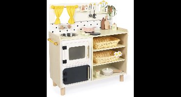 Janod Shiny Grandma - Grote luxe uitgeruste houten speelkeuken