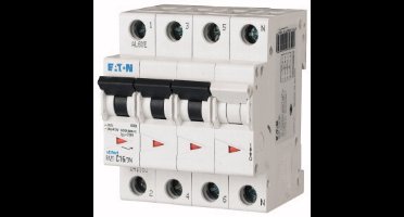 Eaton Installatieautomaat, 25A, 4p incl.NUL, C-kar, 25kA