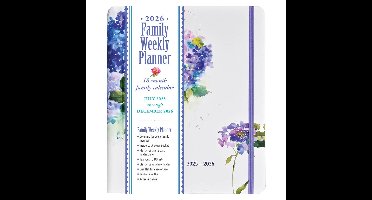 Family Weekly planner Hydrangeas (18-maanden) - 2026