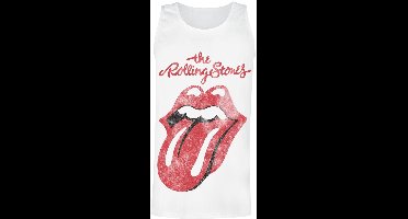 The Rolling Stones Classic Tongue Heren Tanktop - wit - S