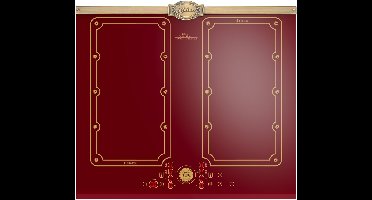 Kaiser - KCT 6192 FI RotEm - inductiekookplaat - 60 cm - inductie - 8 verwarmingselementen: 4×2 inductiekookzones - FREE ZONE met 2 FLEX inductiezones - Bordeaux keramisch glas met Antiek Goud lijstwerk -