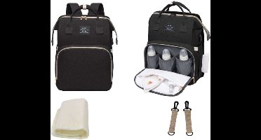 S&E - Multifunctionele Baby - Diaper Bag Backpack met Verschoonstation - Luier - Newborn - Baby