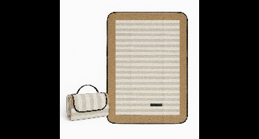 Niceey Picknickkleed - Waterdicht - Makkelijk mee te nemen - 130 x 150cm - Grijs/Wit